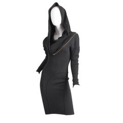 Vintage Alaia Hooded Body-Con Dress