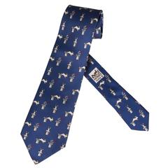 Vintage Hermes Silk Tie "Abracadabra Rabbits!"
