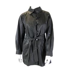 Emanuel Ungaro Black Cotton Belted Jacket 1