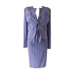 1990s Valentino violet suit and top