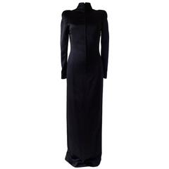 1980s Genny Oro by Gianni Versace long black dress