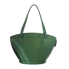Louis Vuitton EPI Leather green Saint Jacques handbag bag purse