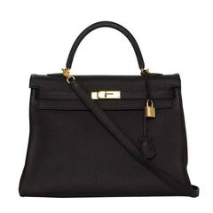 Hermes 2014 Black Togo 35cm Kelly Bag GHW