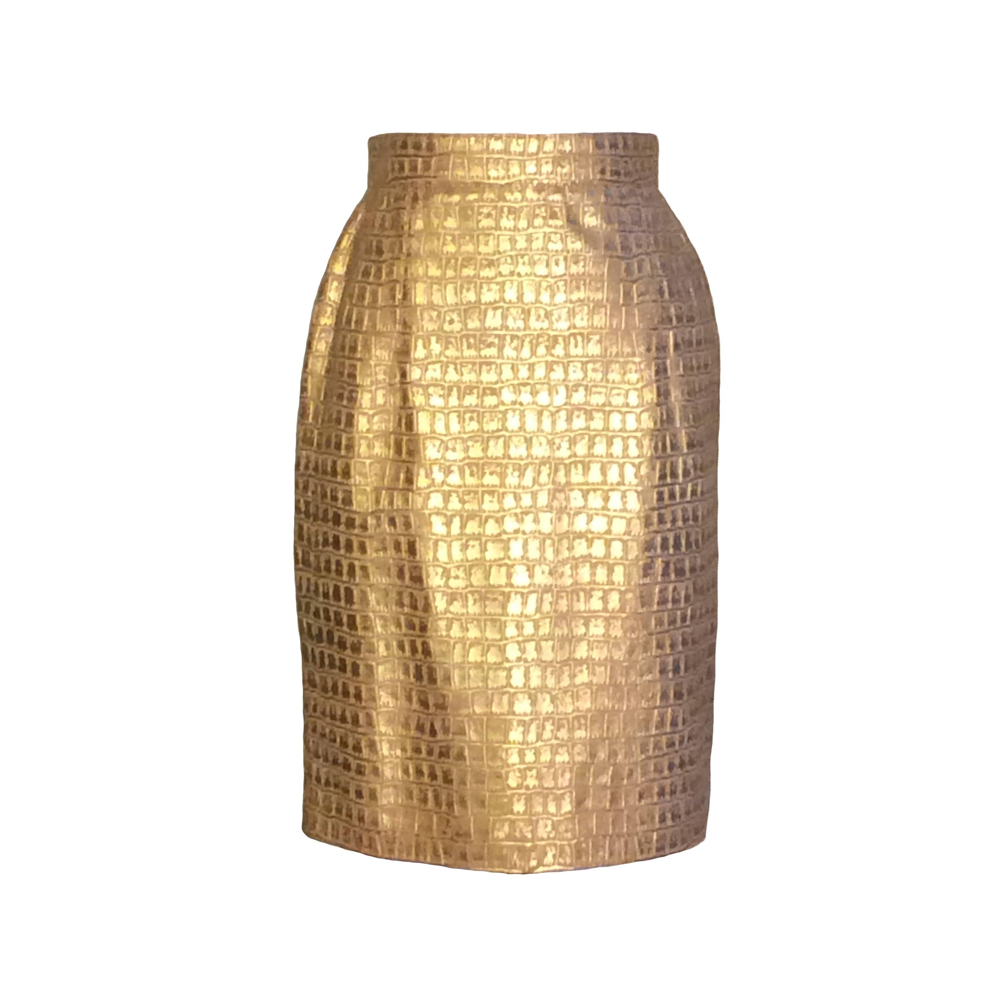Escada 80s Couture Butterfly Sequin Skirt For Sale at 1stDibs