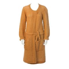 1980's Sonia Rykiel Oversized Peach Hand Knit Cardigan 7