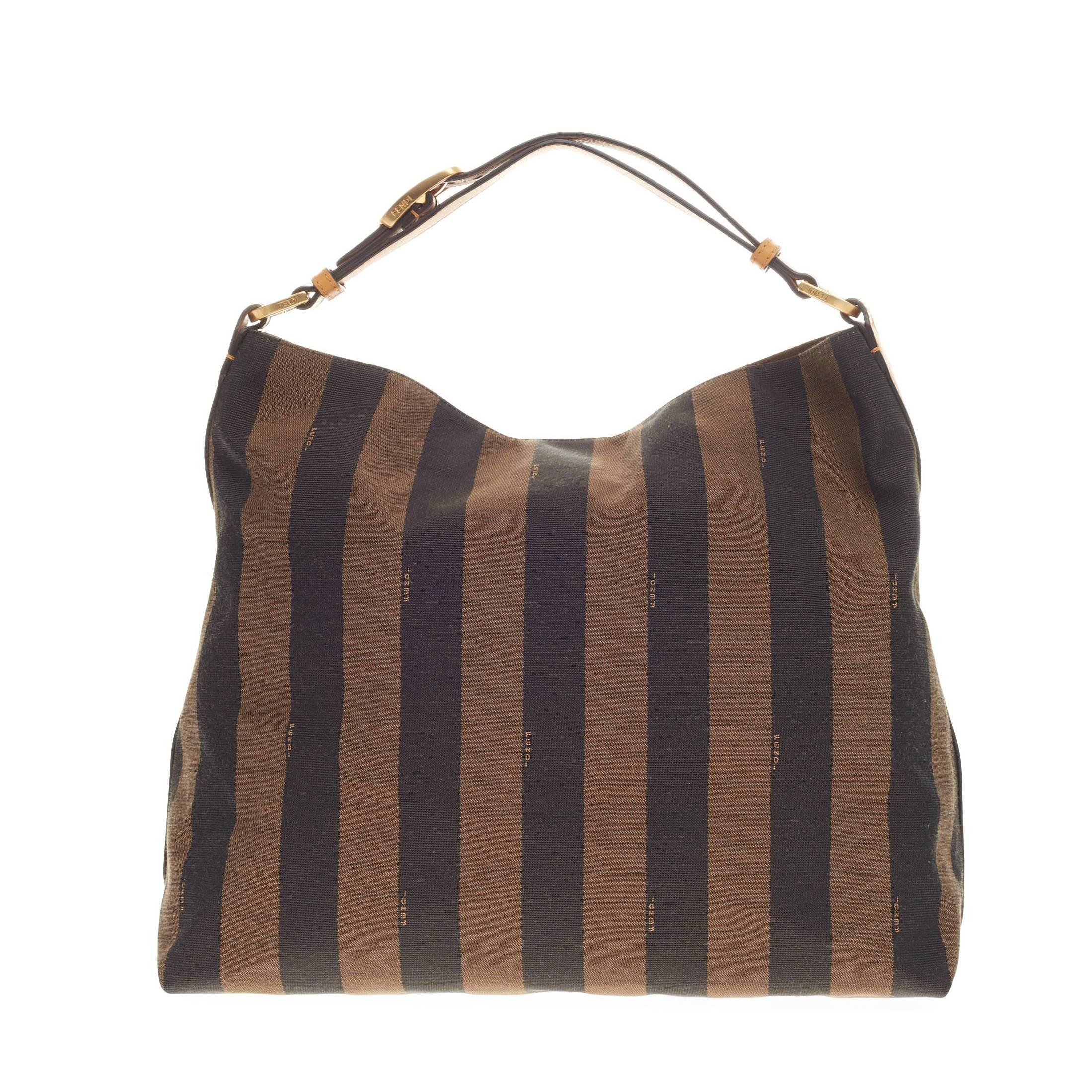 Fendi Pequin Hobo Canvas