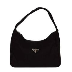 Prada Small Black Nylon Shoulder Bag SHW