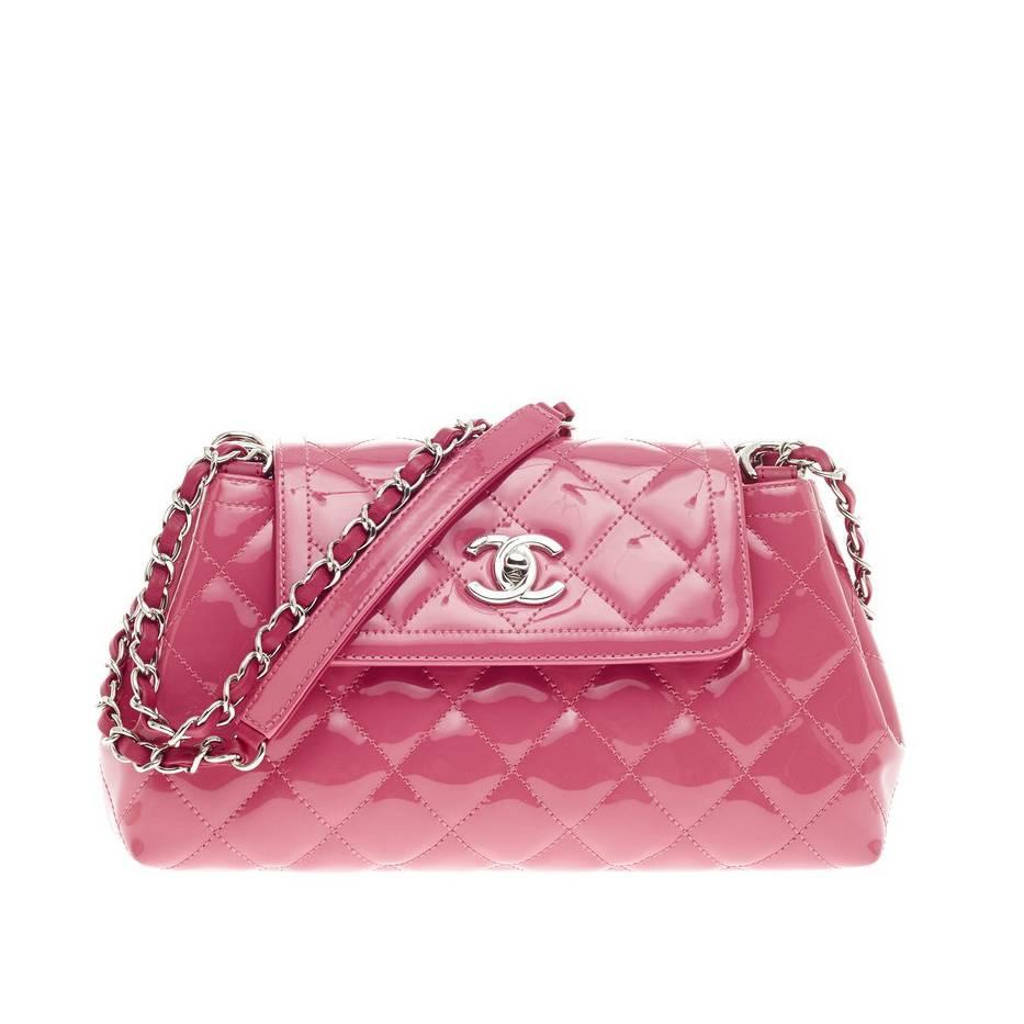 Chanel Coco Shine Accordion Flap Patent Small