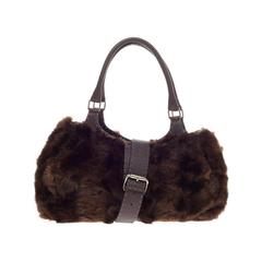 Used Fendi Selleria Belted Shoulder Bag Mink