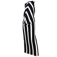 Comme Des Garcons Black & White Stripe Dress