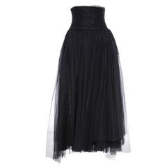 Vintage Chanel Black Tulle Skirt Spring - Summer 1992