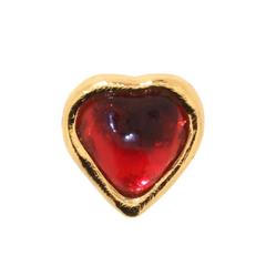 Vintage Yves Saint Laurent Small Heart Brooch YSL