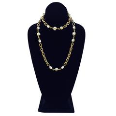 Chanel Crystal Pearl Sautoir Necklace 1980s