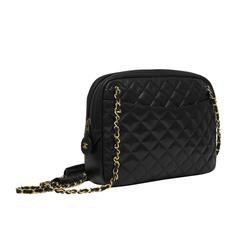 1980er Chanel Schwarze Kameratasche