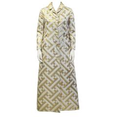 1960's Anonymous Gold and White Evening Coat