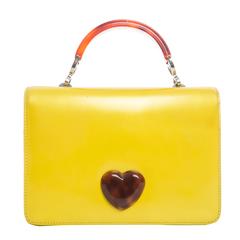 Moschino Yellow Leather Handbag, Circa 1990's
