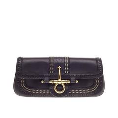 Gucci Snaffle Bit Convertible Clutch Leather