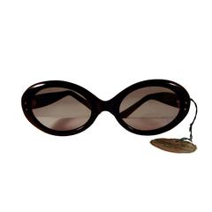 Vintage Paulette Guinet Mod Black Resin Sunglasses Deadstock Tag 1960s  