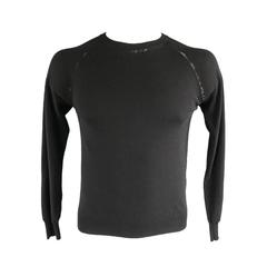 Dior Homme by Hedi Slimane - Pullover girocollo distrutto in lana nera - taglia M.