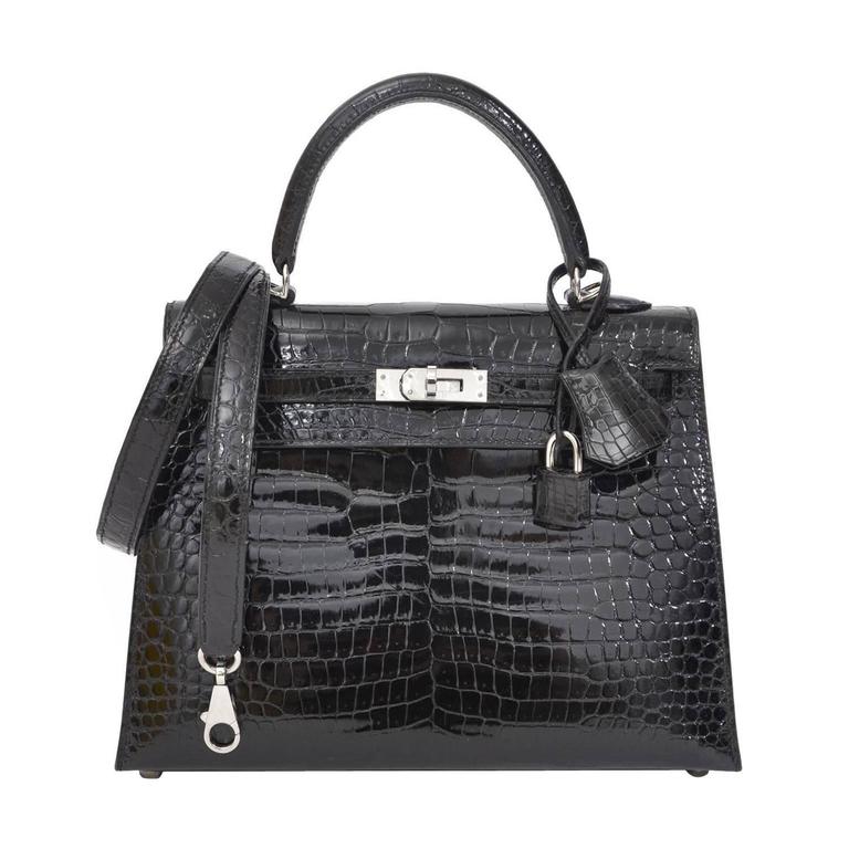 Black Kelly Crocodile Porosus 25 PHW 