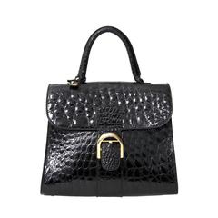 Delvaux Nero Croco Brillant