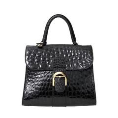 Delvaux Croco noir Brillant 