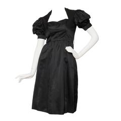 Vintage 70s Oscar de la Renta Silk Satin Cocktail Dress