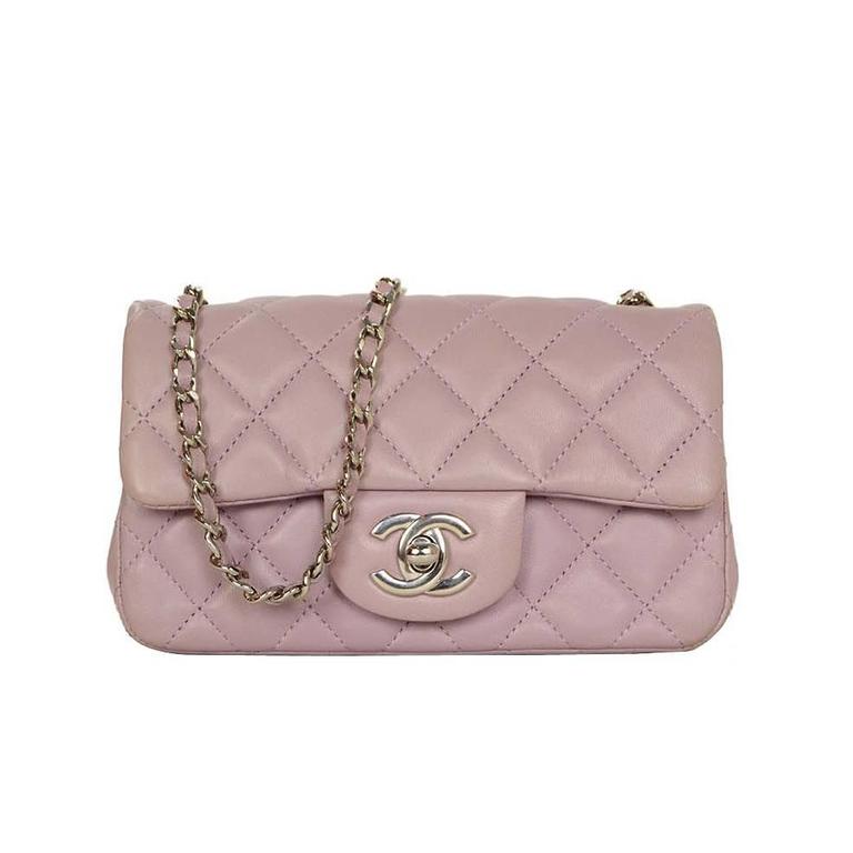 Chanel Lavender Extra Small Mini Flap Bag SHW For Sale at 1stDibs ...