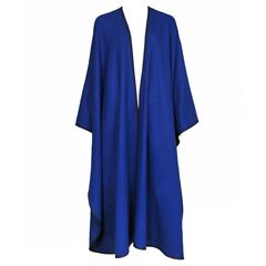 Yves Saint Laurent Blue Knit Wrap 