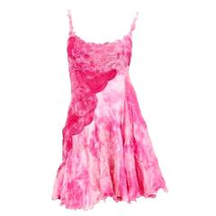 Gianni Versace Couture Museum Piece Crinkle Lace Dress, S / S 1994