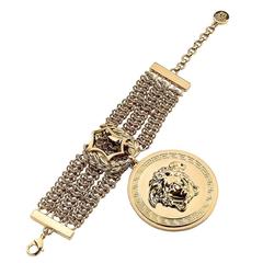 Iconic VERSACE Gold Chain Medusa Bracelet 2