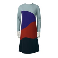 Vintage 1960's G. Kazazian Color Block Jersey Dress