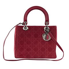 Rosa Christian Dior Lady Wildleder Tasche