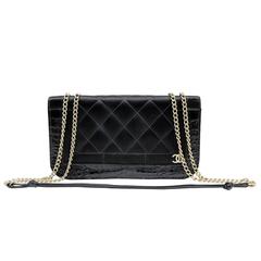 Chanel Black Satin Evening Shoulder Bag