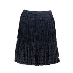 2000/2005  ALAIA  Unique Black  Beaded and Fringed  Short Skirt