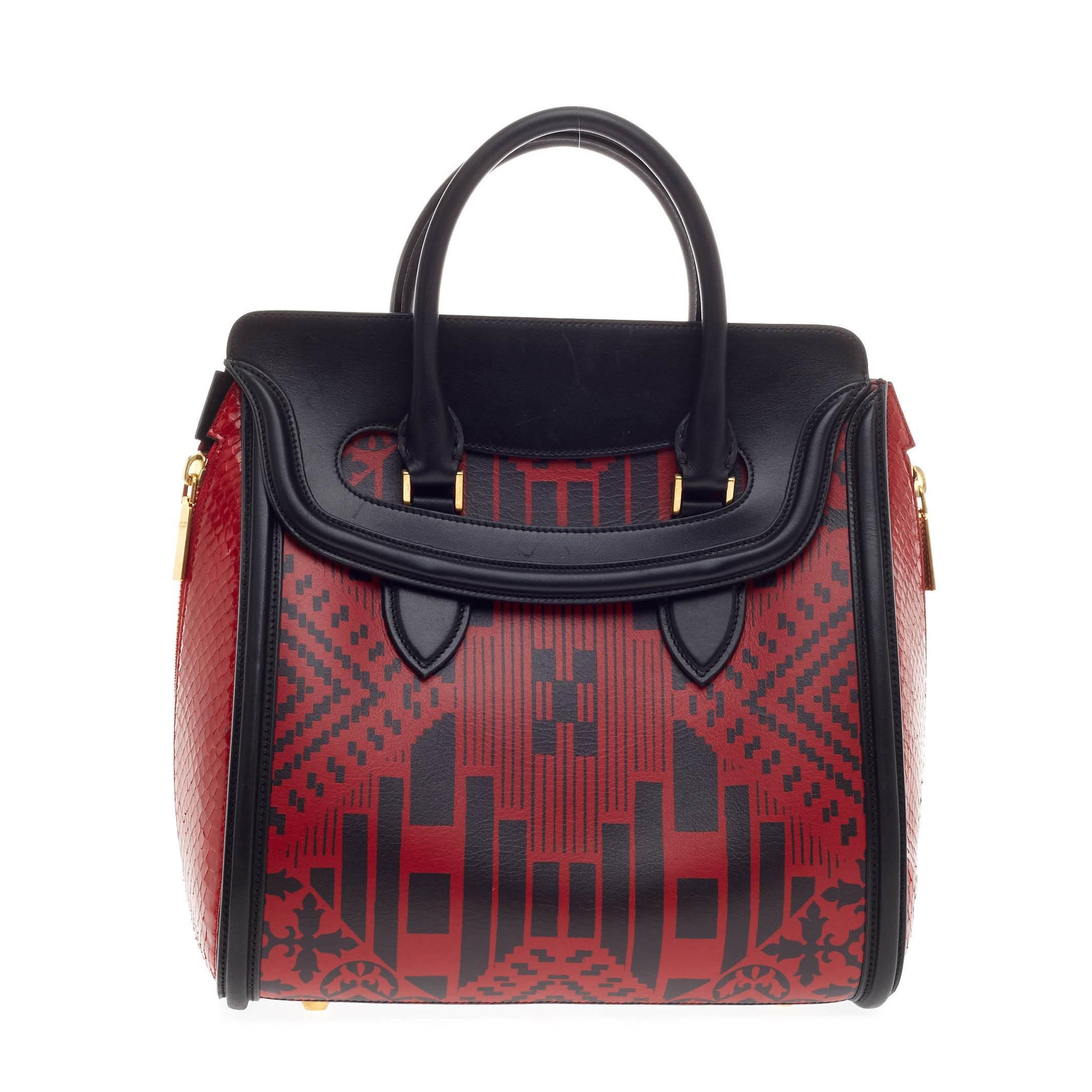 Alexander McQueen Heroine Tote Leather and Python 