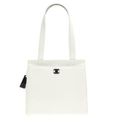 Chanel Vintage CC Lock Tote Caviar Medium