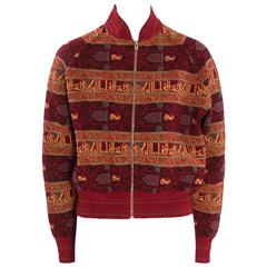 Vintage Alaia Wool Knit Zipped Bomber Jacket, Fall-Winter 1990-1991