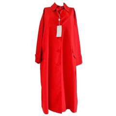 1970s Genny by Gianni Versace Red trench