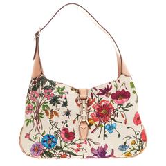 Gucci Jackie O Flora Canvas Small