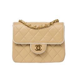 Classic Mini Flap 17cm Beige Quilted