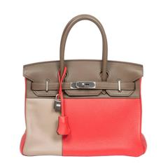 Casaque Birkin 30 Rose Jaipur/Etoupe/Argile