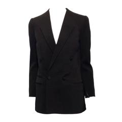 Givenchy Black Double Breasted Dress Coat