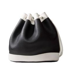 Retro 1980s Hermès Navy & White Leather 'Market' Bag 