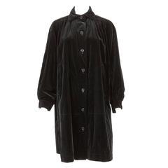 1970s Gorgeous Iconic Saint Laurent `Black Velvet Coat