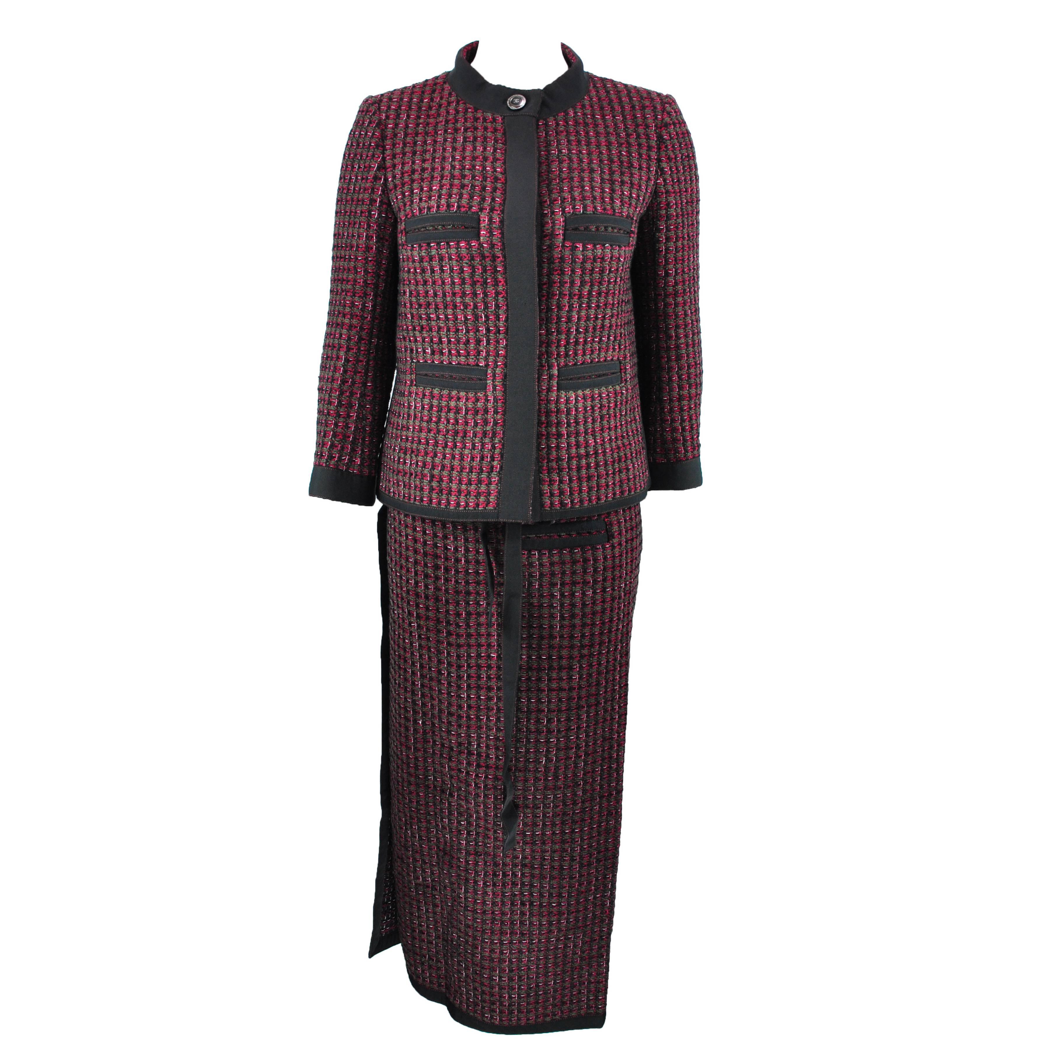 Chanel 2015 Brasserie Multi-color Fantasy Tweed Jacket with Apron FR38 New For Sale