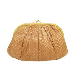 Judith Leiber Vintage Convertable Snakeskin Clutch