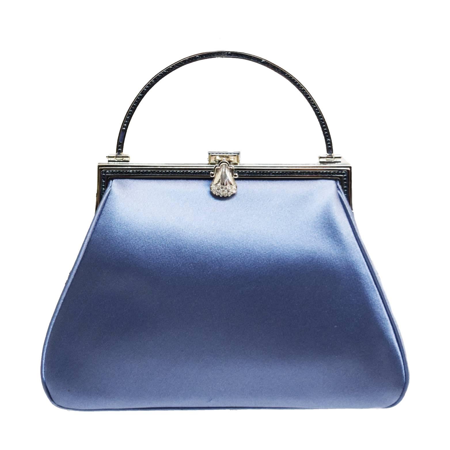 Judith Leiber Satin Mini Evening Handbag and Crossbody For Sale