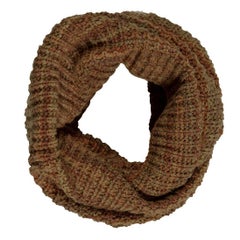 Brunello Cucinelli - Écharpe tube en cachemire en tricot brun