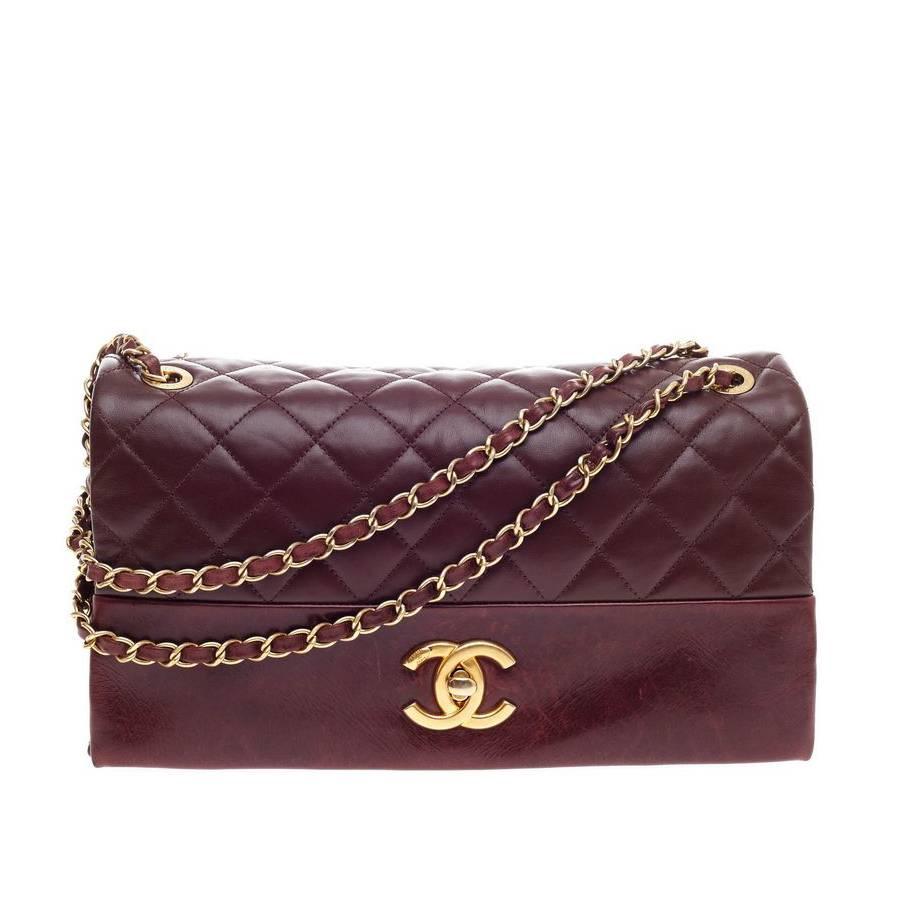 Chanel Soft Elegance Flap Bag Distressed Calfskin Jumbo